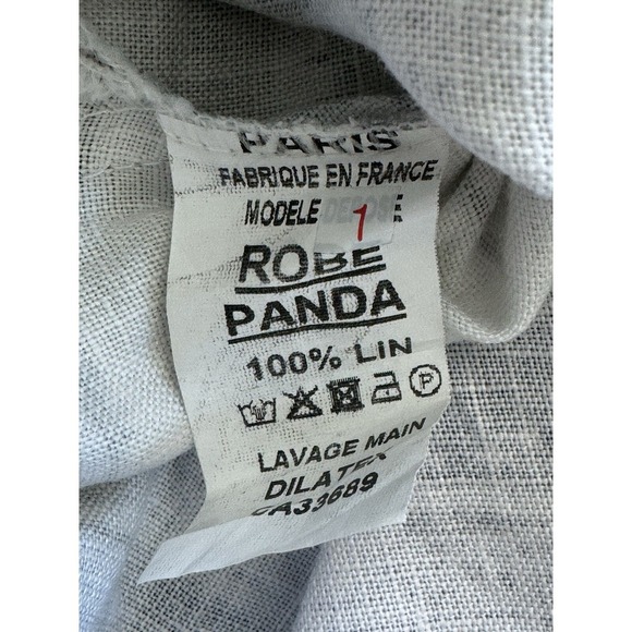 Eva Tralala Lagenlook 100% linen short length Dress with pockets Size Small - Picture 7 of 9